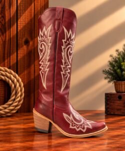 BOTA FEMININA WESTERN VINHO RAIO